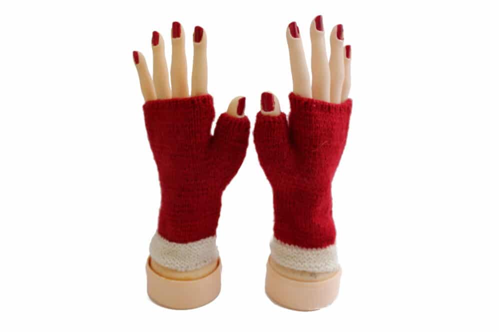 Handschuhe Alpaka, Rot