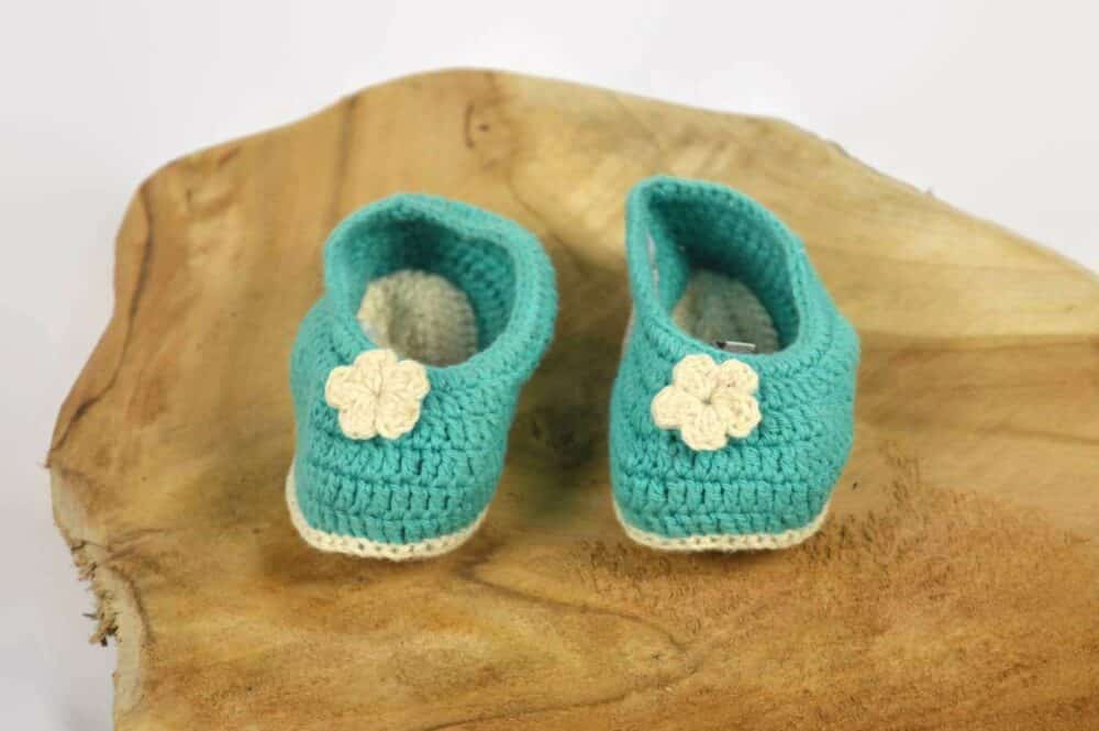 Babyschuhe aus Baumwolle türkis